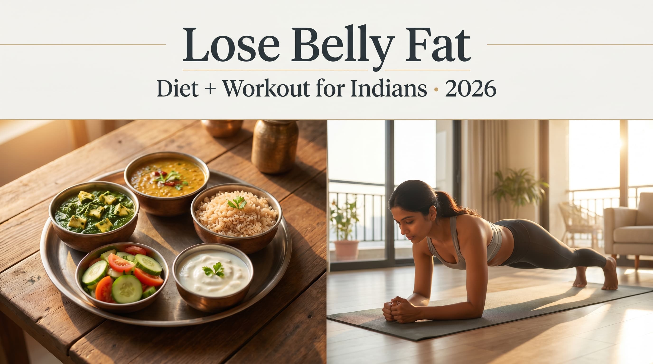 How to Lose Belly Fat for Indians: Complete Diet + Workout Plan (2026)