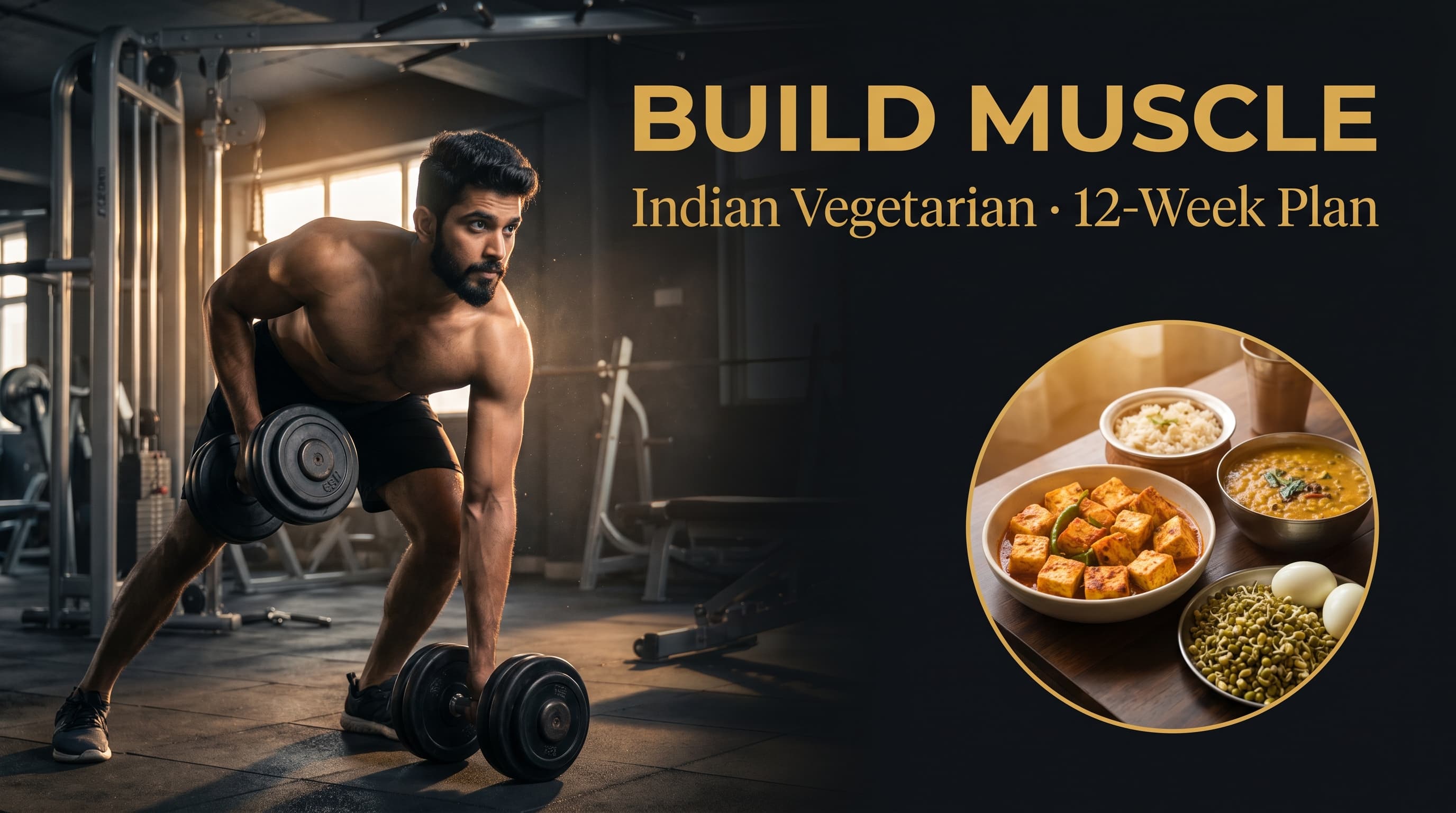 How to Build Muscle as an Indian Vegetarian: 12-Week Strength + Nutrition Plan (2026)